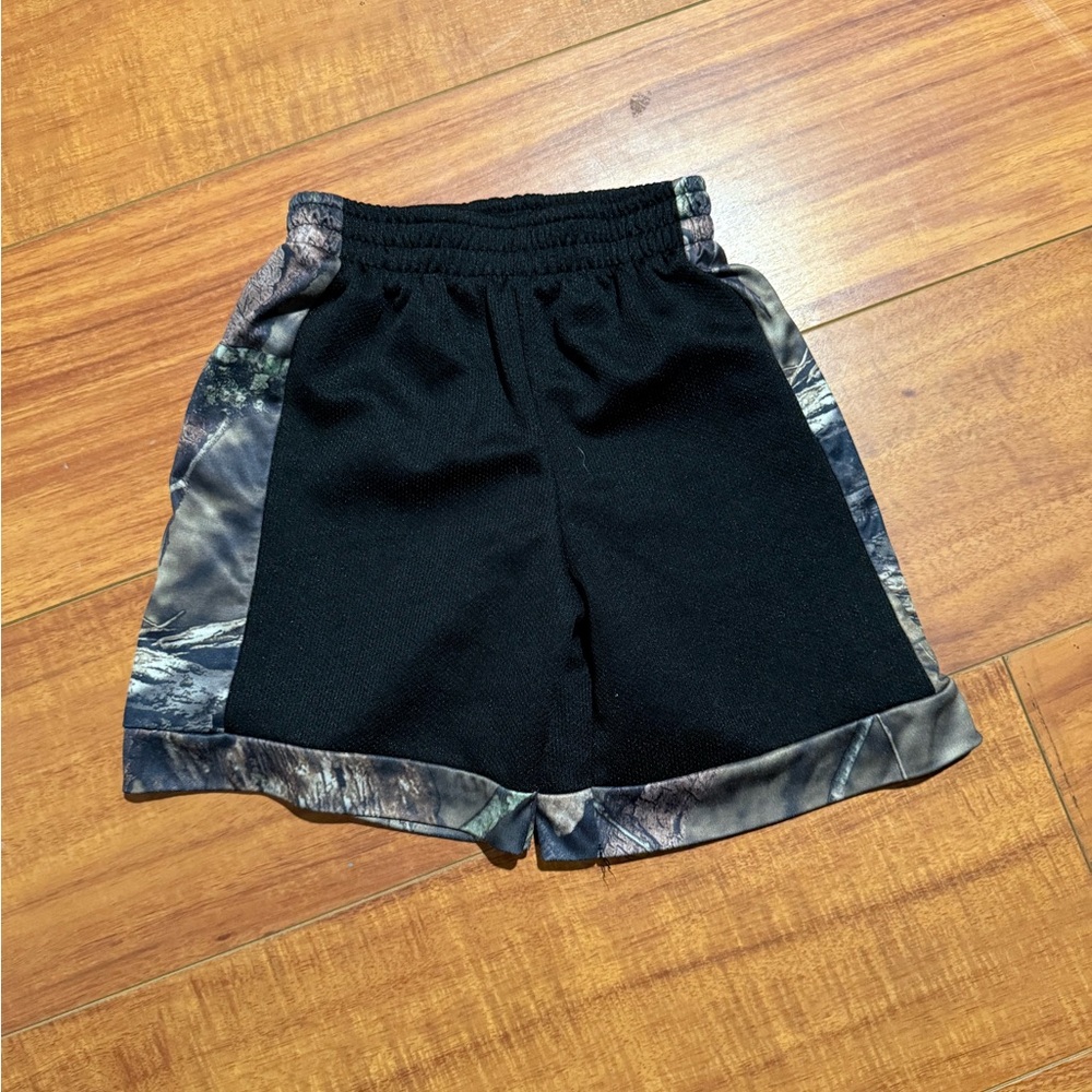 Mossy Oak Kids Camo and Black Shorts